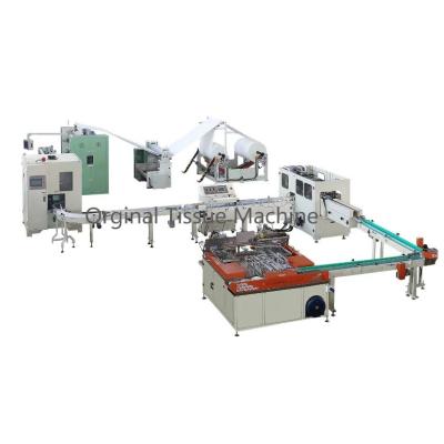 China V Folding Facial Tissue Production Line Jumbo Roll GSM 28-32gsm*1ply 0-100m/Min Capacity for sale