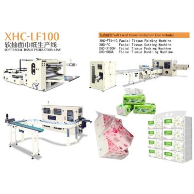China 380V 50Hz V Folding Facial Tissue Production Line With Spiral Upper Blade Cutting Method for sale