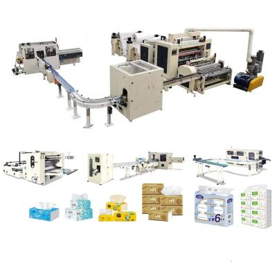 China Speed Tissue Paper Production Line With PLC Control 200-800m/min Design Speed 2-20 Tons/Day Capacity for sale