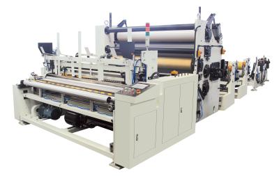Chine machine se pliante du tissu 15KW, grande machine de rebobinage de serviette de cuisine de système de stratification de colle de rouleau de papier hygiénique à vendre