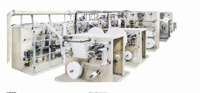 China Full Width Waistband Baby Diaper Production Line 300KW  400 pcs / min for sale