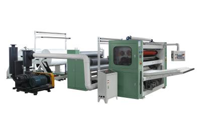 Chine Moteur conduisant la chaîne de production de papier de soie de soie unité de système automatique de nettoyage de transfert de machine de pliage de visage à vendre
