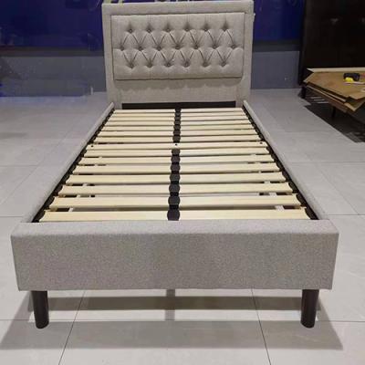 China King Double Size Upholstered Bed For Home And Hotel en venta