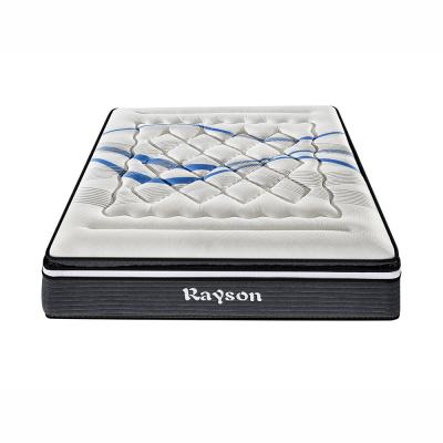 China Both Side 14 Inch Zone Pocket Spring Mattress Rolling Packing for sale
