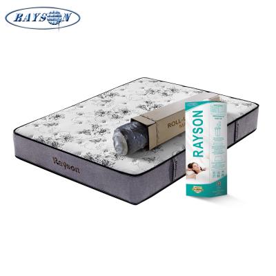 China Compressed Bamboo Fabric 3 Zone Pocket Spring Mattress Queen Size for Dormitory for sale