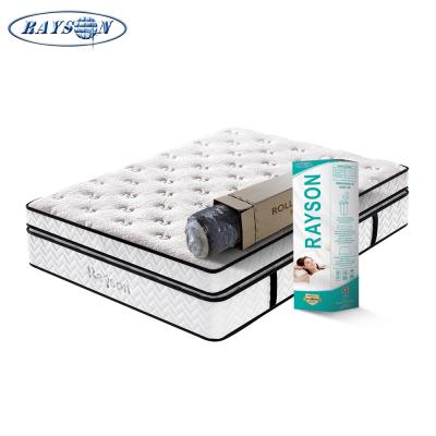 China White Queen Size Hybrid Pocket Spring Mattress With Double Spring Bed Net for sale