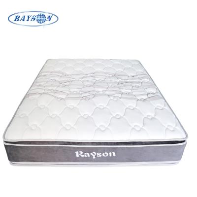 China Knitted Fabric OEM Continuous Spring Mattress 12.6inch Dual Pillow Top for sale