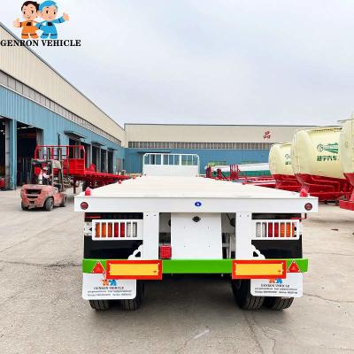 China 12.5 Meters 45 Tons flat bed Container Semi Trailer for sale