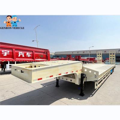 中国 3 / 4 Axles low bed trailer low loaders for construction machinery transport 販売のため
