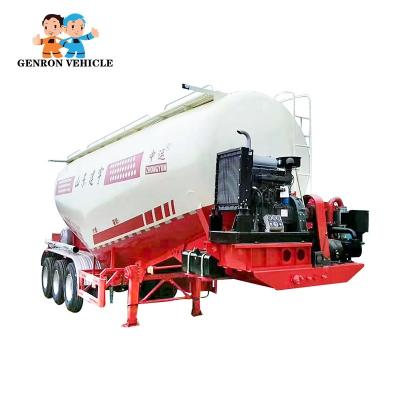 中国 円柱4車軸小麦粉40ftの45m3乾燥したバルク タンカーのトレーラー 販売のため