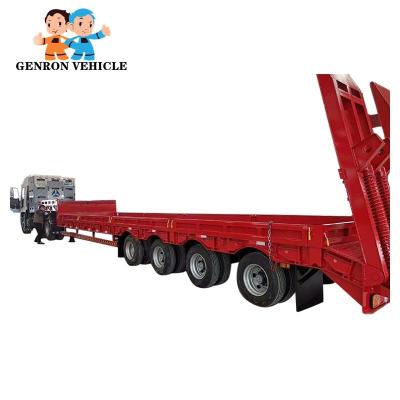 China 4 Axles Or 3 Axles Heavy Duty Gooseneck Trailer Mechanical Suspension for sale
