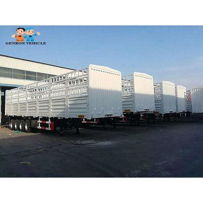 Китай Загородки стены воздуха подвеса Quadaxles 60T груза трейлер Semi продается