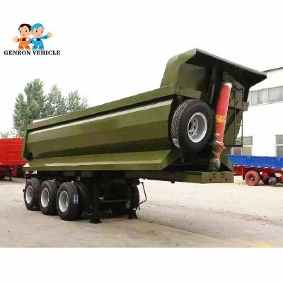China Genron Brand U - Type Rear Tipping Truck Trailer Export To Malaysia ,Indonesia ,Philippine for sale