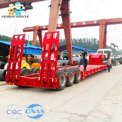 China Construction Triaxle Excavators Heavy Duty Low Bed Trailers for sale