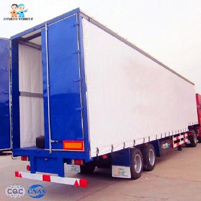 China Multifunction Advertising 40ft FUWA Axle Curtain Side Trailers for sale