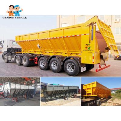 China V - Tipo marca resistente de Genron 60 toneladas de correa eslabonada que descarga semi el remolque del camión en venta