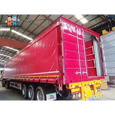 China Mechanical Suspension Enclosed 60T Cargo Curtainsider Semi Trailer for sale