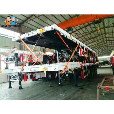 Китай 3 трейлер плоской кровати цапфы 40ft Semi с широким диапазоном трейлера контейнера польз Semi продается