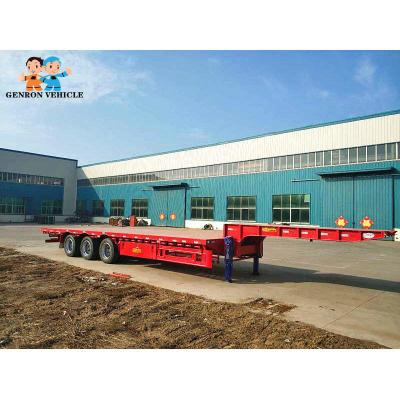 China Detachable Lowboy 50t 13000mm Heavy Duty Low Bed Trailers for sale