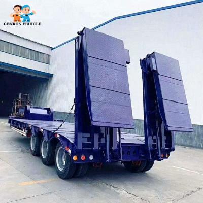 China Air Suspension Front Loading Modular 40FT Hydraulic Low Bed Trailer for sale