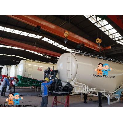 Chine 3 axes 12 roule 55T pilotent Ash Dry Bulk Tanker Trailer à vendre