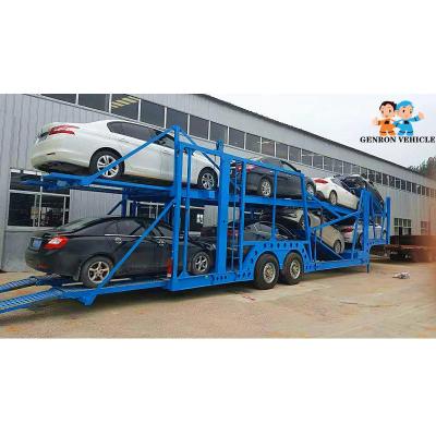 China Two Loading Floors SUV Q235 60FT Semi Truck Car Hauler for sale