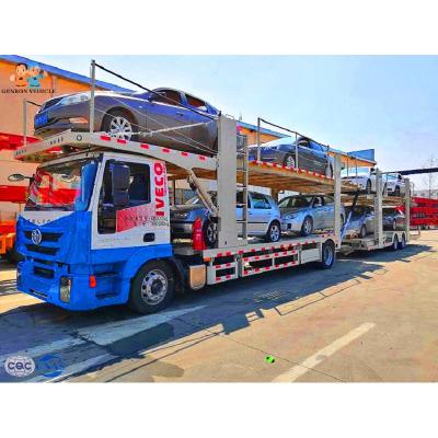 China 16 Tons 3 Axles  18 Wheeler Fuwa 15M Semi Car Hauler Trailer for sale