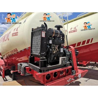 China Q345 Zement-Tanker-Anhänger des Stahl-3 der Achsen-50m3 trockener zu verkaufen