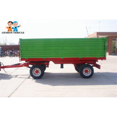 China Farm Working Double Axles Side Dump Agricultural Tipping Trailers for sale