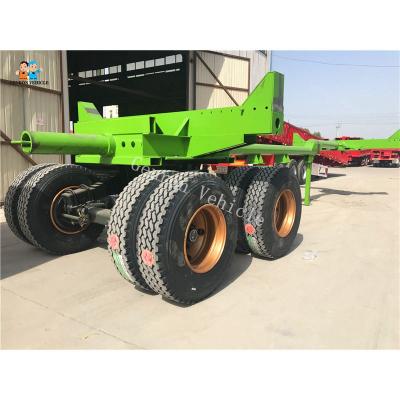 China Timber Transport 11.00R20 Tire Genron Log Loading Trailer for sale
