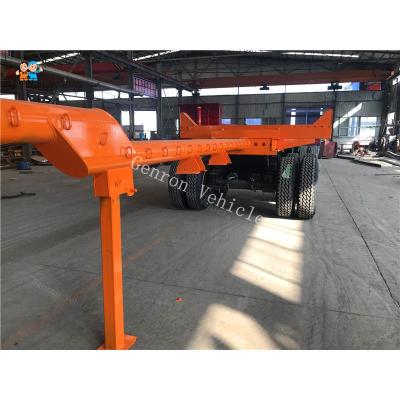 China Heavy Duty 12R22.5 Vacuum Tire 50t Genron Timber Trailer for sale