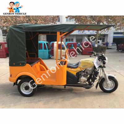 China Triciclo amarelo do passageiro da capacidade do depósito de gasolina de Genron 9L à venda