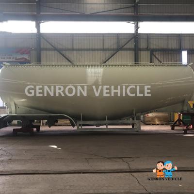 중국 GENRON 45 CBM 4 축 벌크 시멘트 트레일러는 리비아를 위한 세미 트레일러를 탱크에 저장합니다 판매용