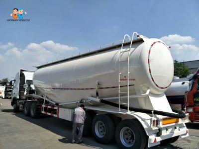 China tipo remolque cargado de 100cbm V del petrolero del cemento de las cenizas volantes 80T en venta