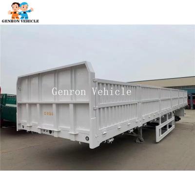 China de 12.6M Mechanical Suspension Cargo da gota do lado reboque semi à venda