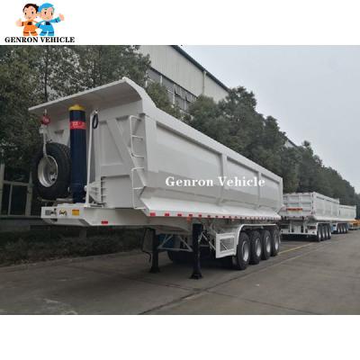 China 4 Axles 10M Heavy Duty Steel Semi Truck Dump Trailer With Air Suspension for sale