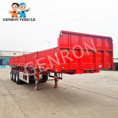 China 30 - 40 toneladas de reboque lateral da descarga da gota do reboque do lado da gota da capacidade semi à venda