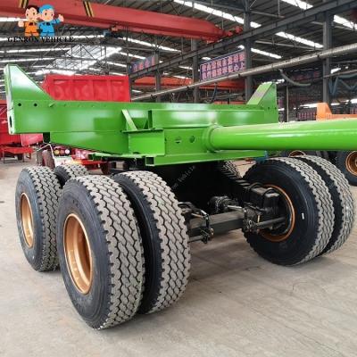 China Trees Transport Big Capacity 60T Log Loader Trailer With Crane in Tractor for sale