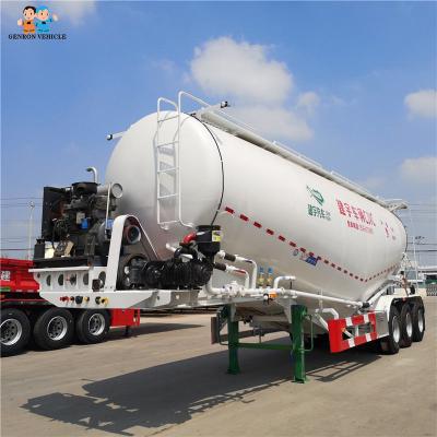 China 3 Achsen 50 Tonnen Massenzement-Fördermaschinen-Tanker-halb LKW-Anhänger- zu verkaufen