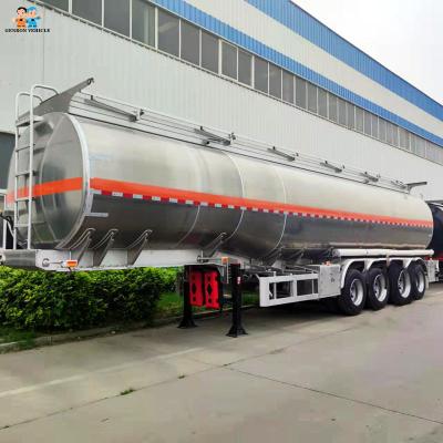 China 4 Axles 42000 Liters Aluminium Petroleum Tanker Semi Truck Trailer for sale