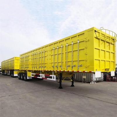 China New Type 150T Box Van Trailer Loading Coal In Mongolia Market for sale