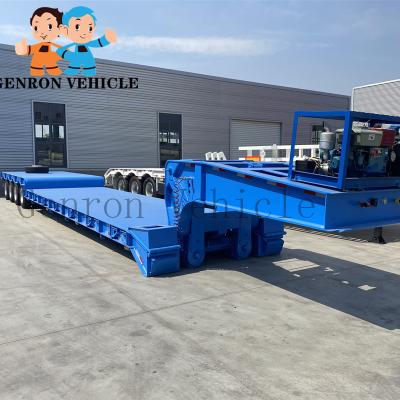 Chine de 18200x3600x1300mm bas de plate-forme de col de cygne détachable camion de remorque semi vers la République Dominicaine à vendre