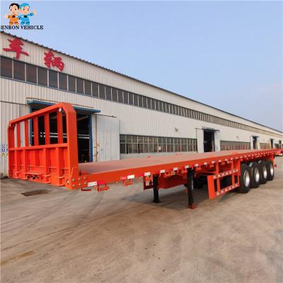 China 4 Axles Flatbed Semitrailer 50 Tons - 60 Tons Produced For Ghana Market for sale