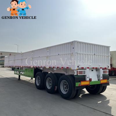 China 3 eixos deixam cair os caminhões de reboque do lado semi especiais para o mercado de Zâmbia à venda