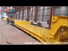 80-100tons front loading low bed semi trailer from china Genron Vehicle