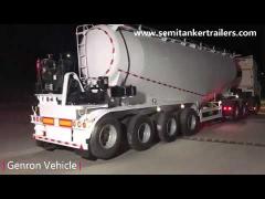 45 m³/Diesel engine air compressor rear Bulk Cement Tanker Semi Trailer Export to Malaysia