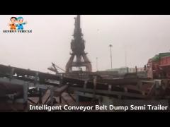 Genron Trailer--Intelligent Conveyor Belt Dump Semi  Trailer Export to Malaysia