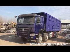 Genron//371 HP Euro III//8x4 (12 wheels ) Used HOWO Dump Truck export to DR.CONGO