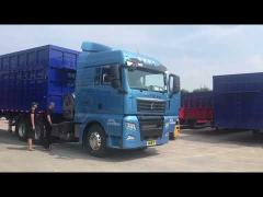 China Genron 120 ton 3 axles box coal mine transport semi trailer truck for Mongolia market