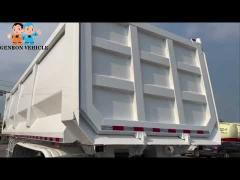 3 Axles 60T Dump Semi Trailers Hydraulic Rear Tipper Semi Trailer
